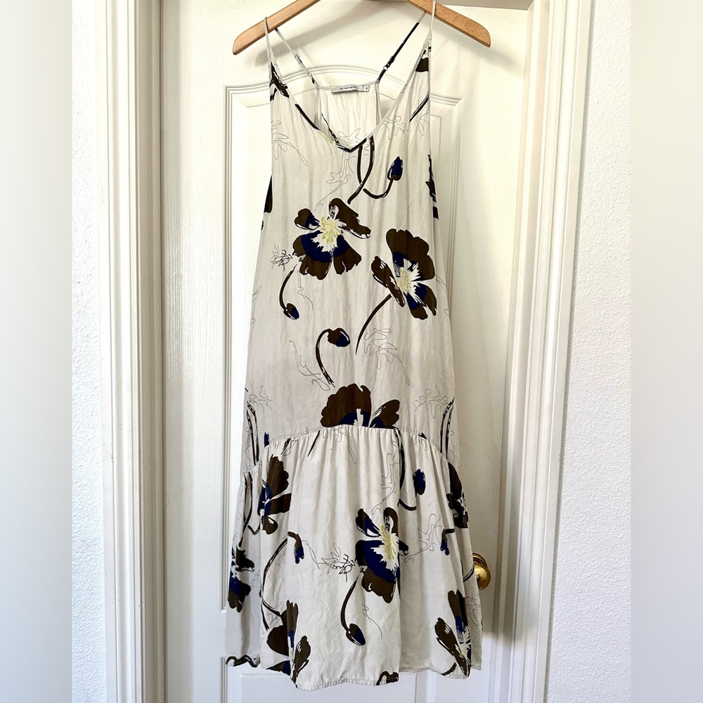 LEE MATTHEWS Silk Floral Print Maxi Dress sz 0